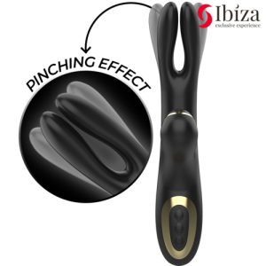 IBIZA - VIBRADOR HI-TECH RABITT POR ONDAS CLITORIALES Y DOBLE PINCHING