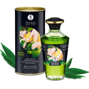 SHUNGA - ACEITE MASAJE EFECTO CALOR TÉ VERDE ORGÁNICO